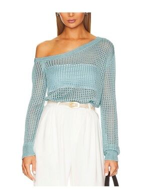 LPA Leo Open-Knit Off-Shoulder Sweater - sold out online!
